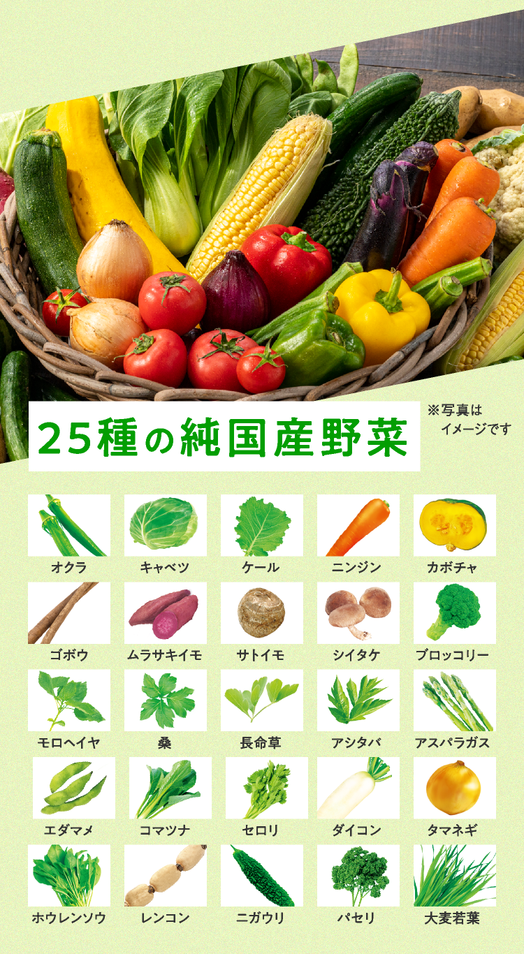 25種の純国産野菜