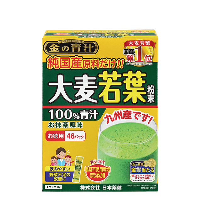 純国産大麦若葉100％粉末 - 金の青汁® 純国産大麦若葉100%粉末【日本薬健】