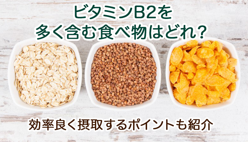 ビタミンB2を多く含む食べ物はどれ？効率良く摂取するポイントも紹介